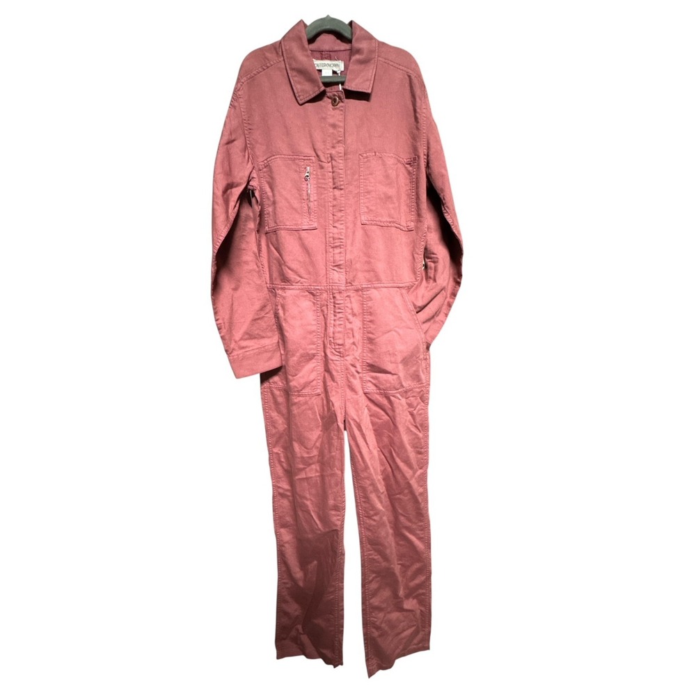 Outerknown Station Utility Jumpsuit Old Rose Sz‎ XS Long Sleeve Womens MSRP $198